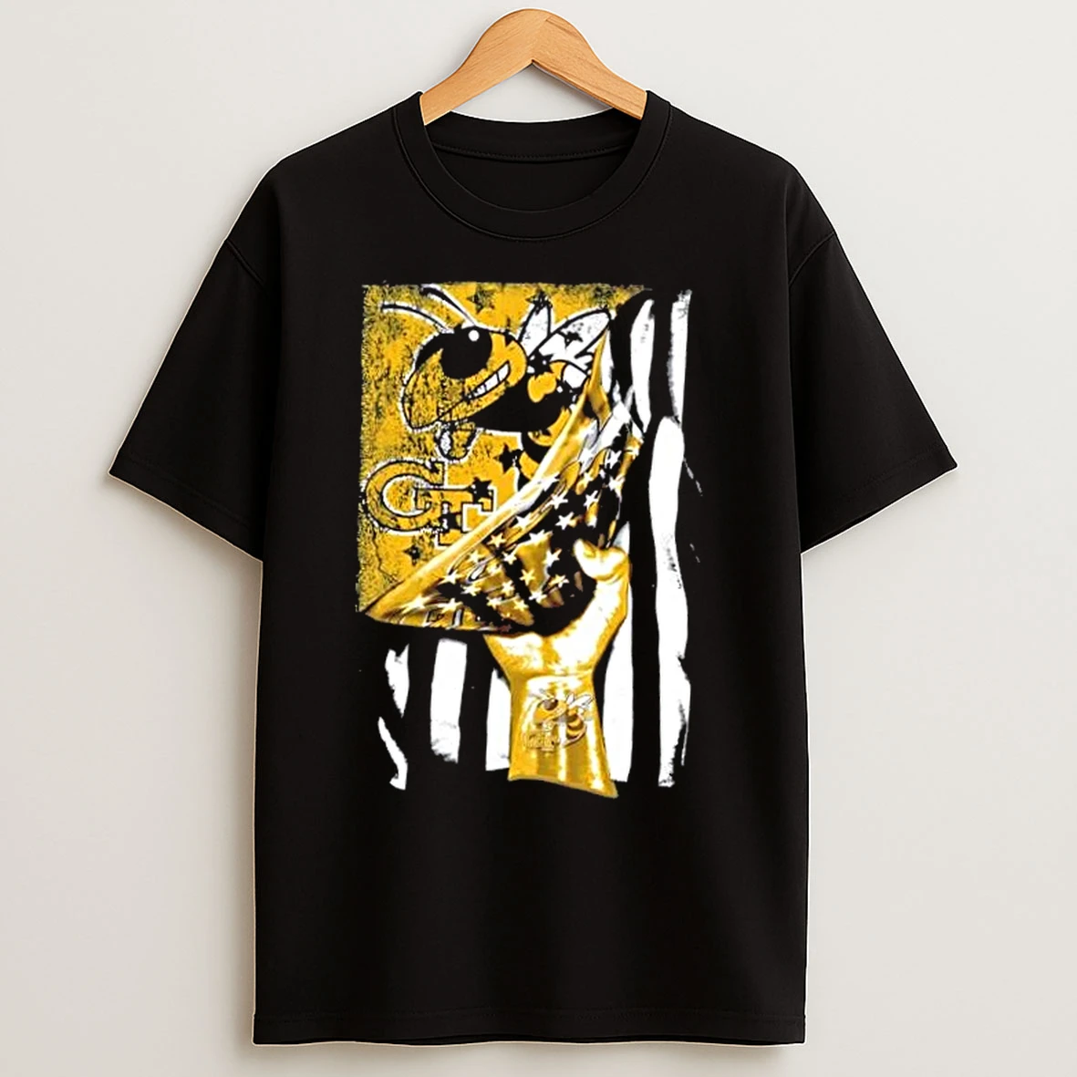 Classic Revealing The Glory Georgia Tech Yellow Jackets X Usa Flag T Shirts