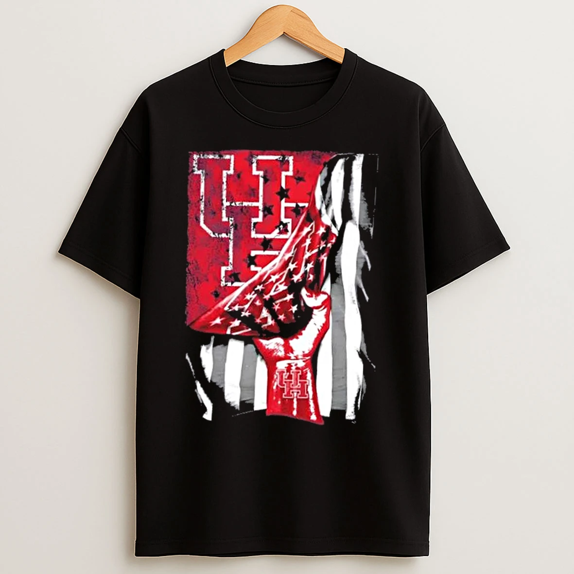 Classic Revealing The Glory Houston Cougars X Usa Flag T Shirts