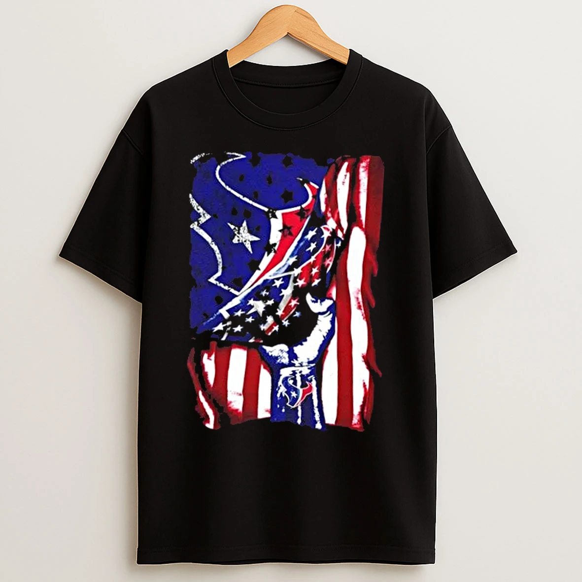 Classic Revealing The Glory Houston Texans X Usa Flag T Shirts