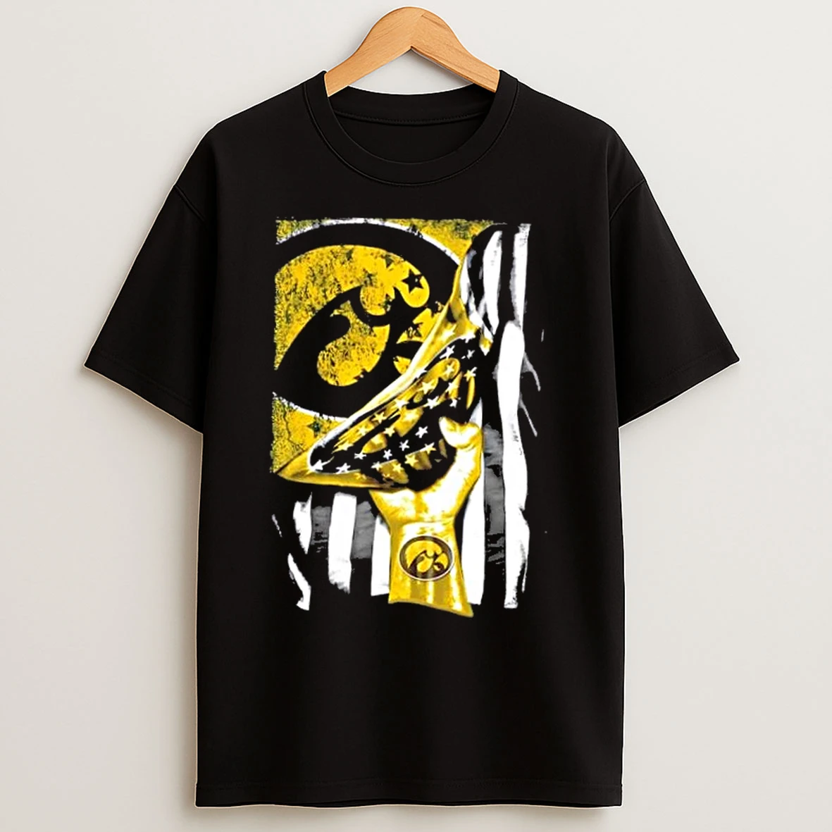Classic Revealing The Glory Iowa Hawkeyes X Usa Flag T Shirts