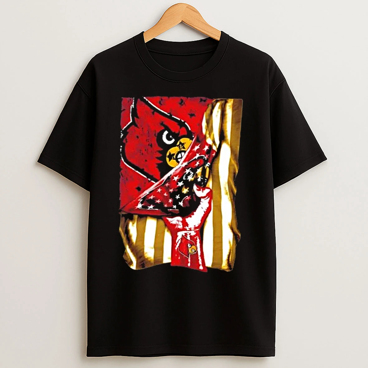 Classic Revealing The Glory Louisville Cardinals X Usa Flag T Shirts