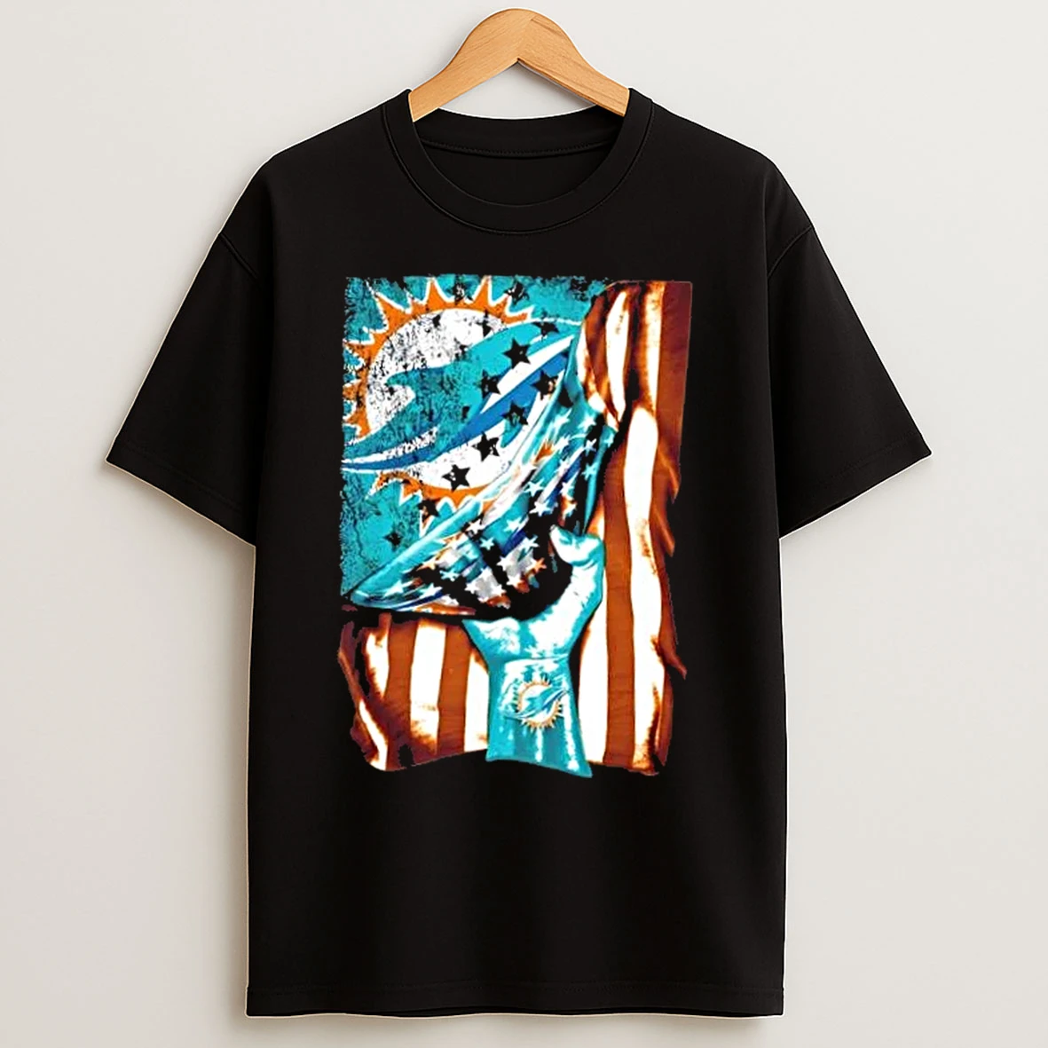 Classic Revealing The Glory Miami Dolphins X Usa Flag T Shirts