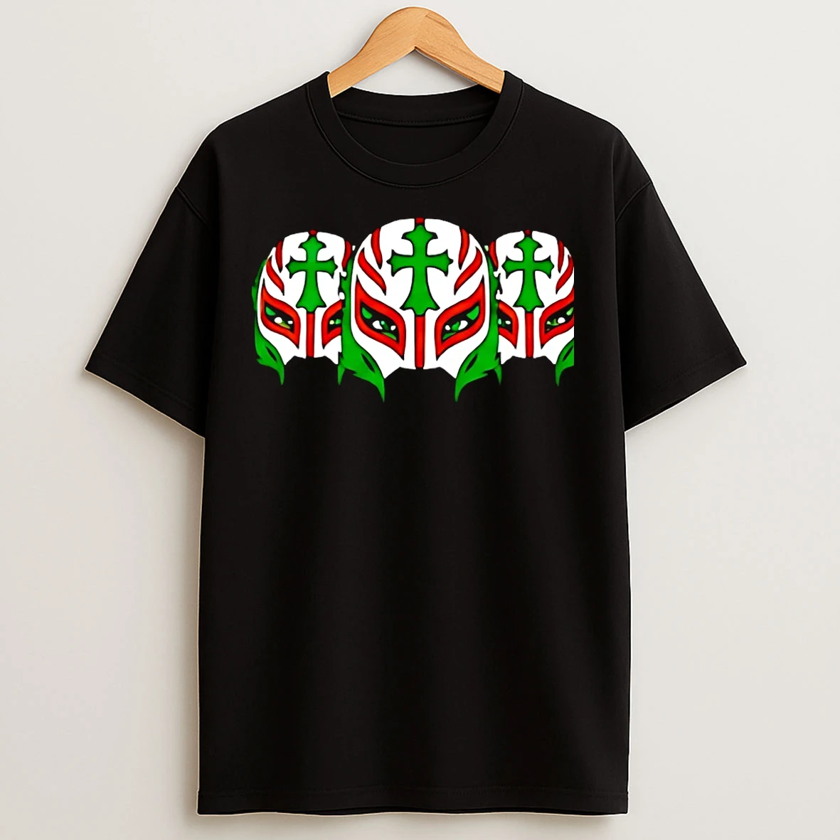 Classic Rey Mysterio Three Mask Faces Christmas T Shirts