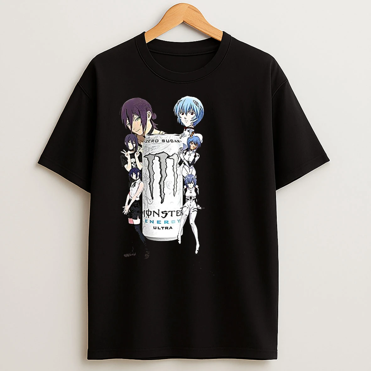 Classic Reze And Rei Ayanami X Monster Energy T Shirts