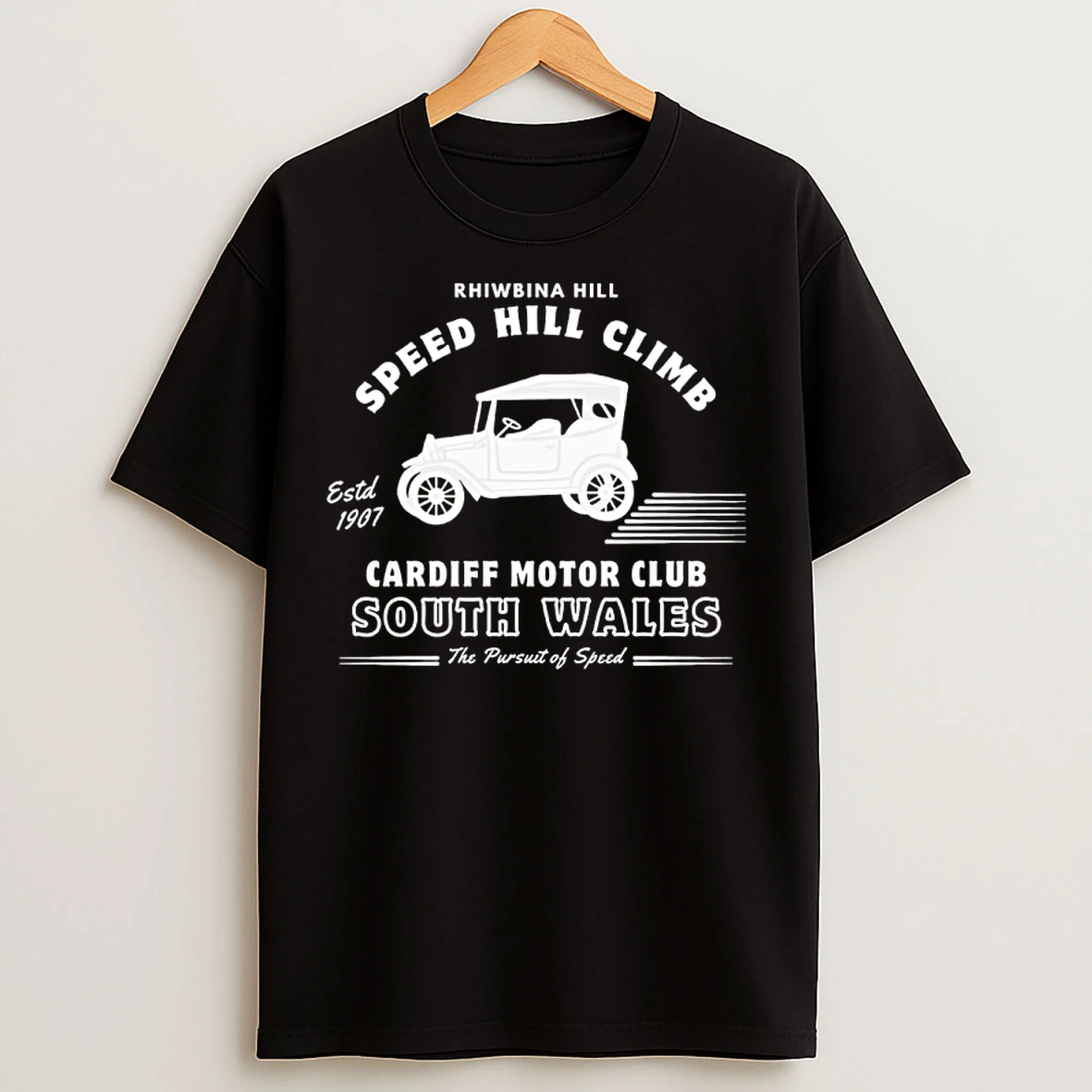 Classic Rhiwbina Hill Speed Hill Climb Est 1907 Cardiff Motor Club South Wales T Shirts