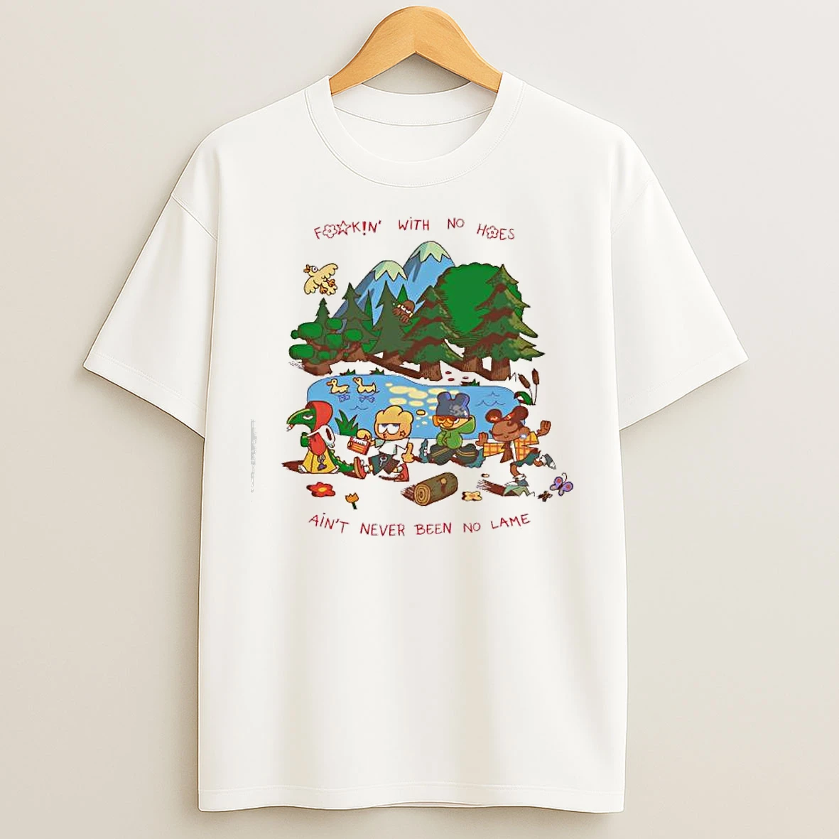 Classic Rhymezlikedimez Fookin With No Hoes Aint Never Been No Lame Graphic T Shirts