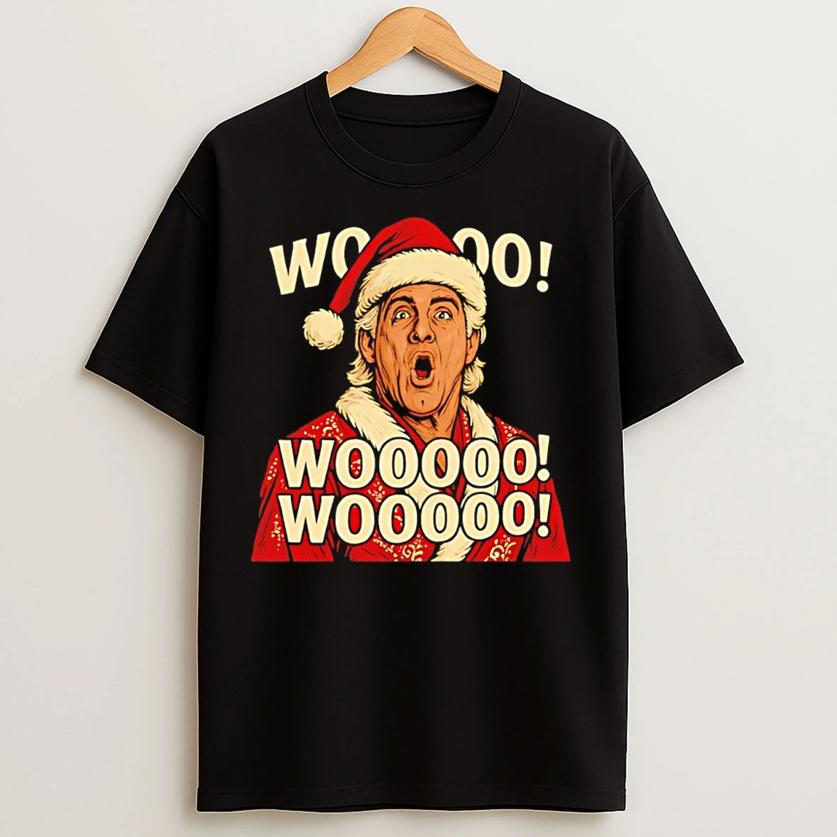 Classic Ric Flair Santa Wooooo Wooooo Wooooo Christmas T Shirts