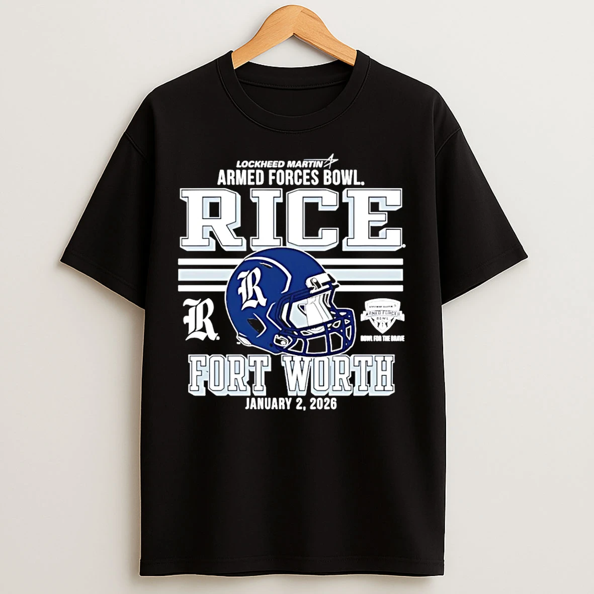 Classic Rice Owls 2026 Armed Forces Bowl Fort Worth T Shirts