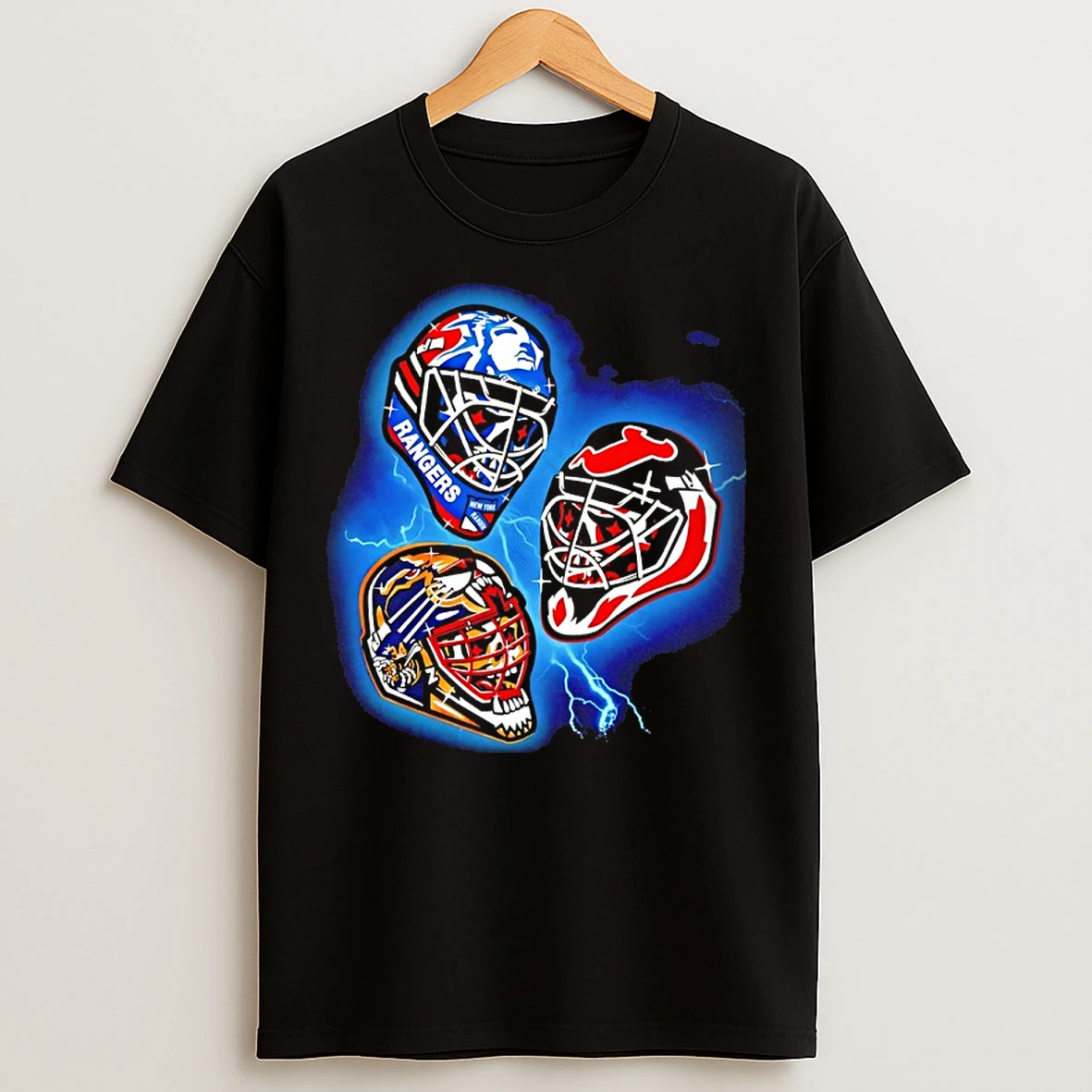 Classic Richter Beezer And Marty Nhl 94 Goalie Mask Art T Shirts