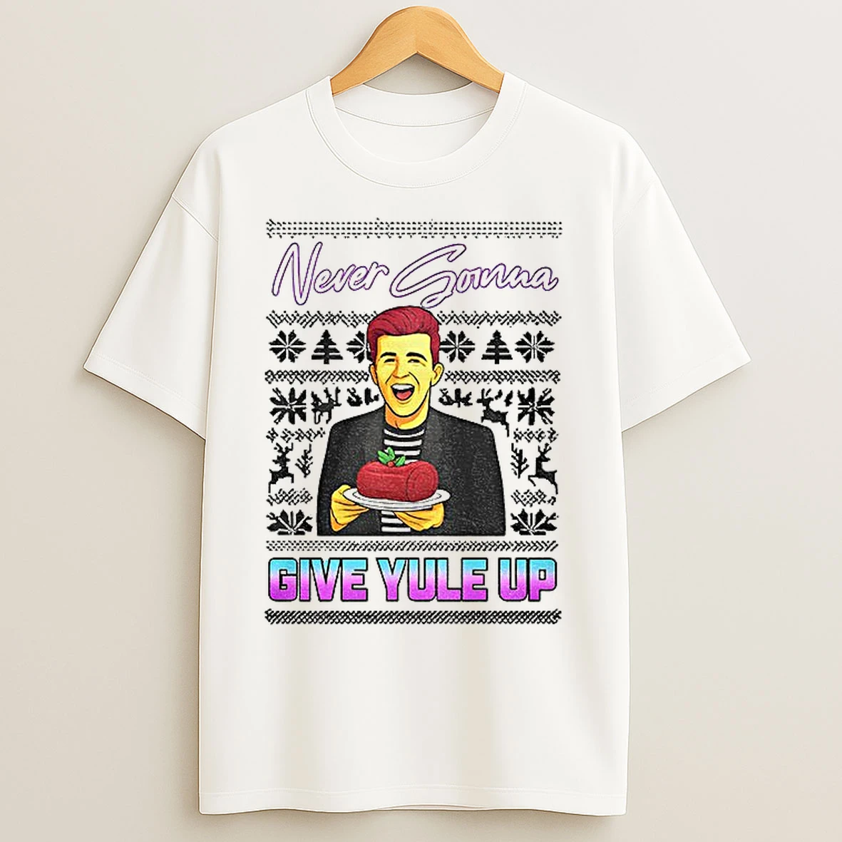 Classic Rick Astley Never Gonna Give Yule Up Merry Christmas T Shirts
