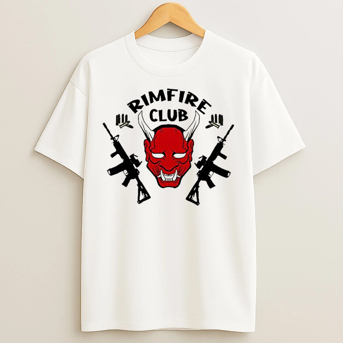 Classic Rimfire Club Hellfire Parody Logo T Shirts