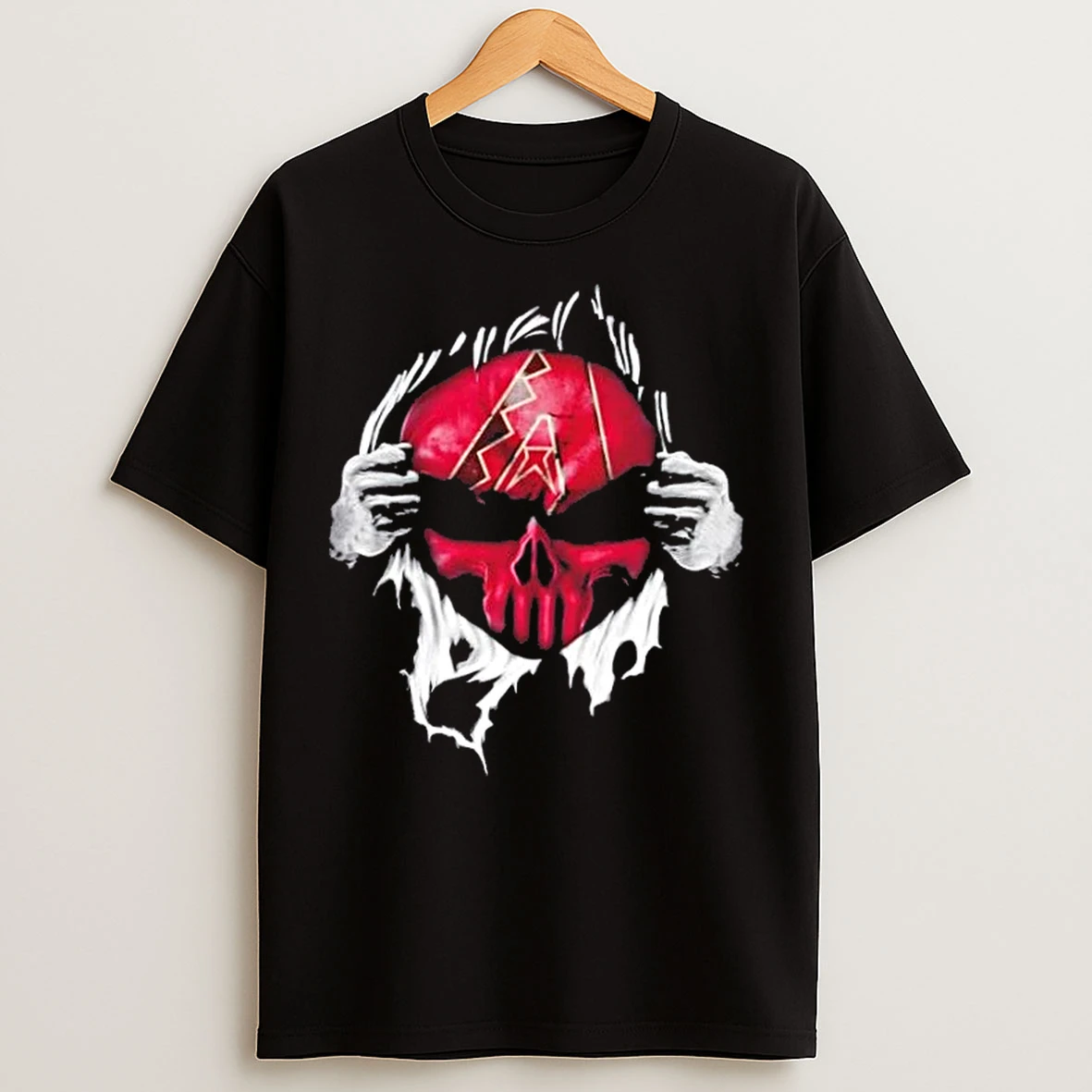 Classic Ripped From The Chest Skull Deep Atlanta Braves Till The Grave T Shirts