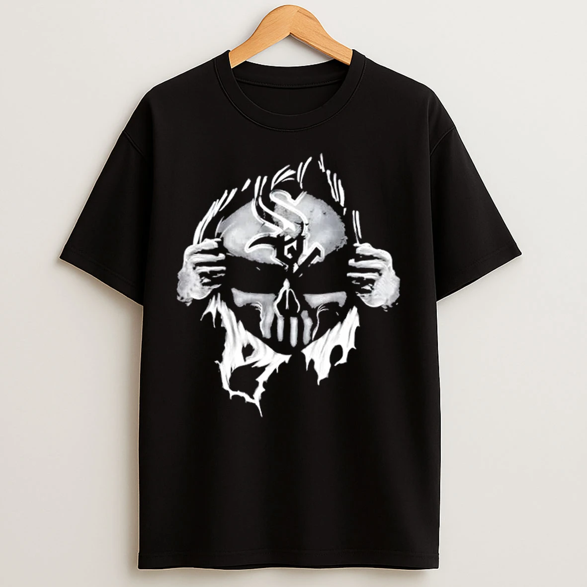 Classic Ripped From The Chest Skull Deep Chicago White Sox Till The Grave T Shirts