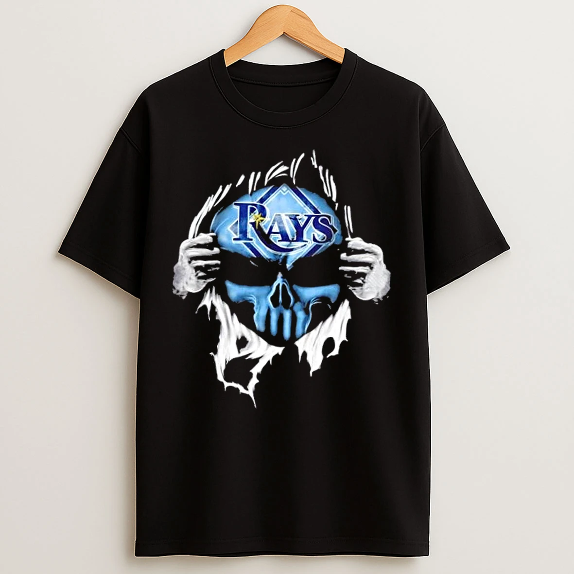 Classic Ripped From The Chest Skull Deep Tampa Bay Rays Till The Grave T Shirts