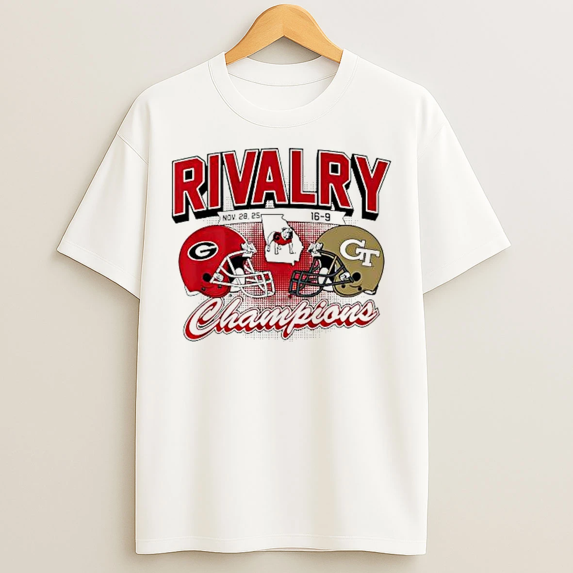 Classic Rivalry Winner 2025 Georgia Football Champions Helmets T Shirts