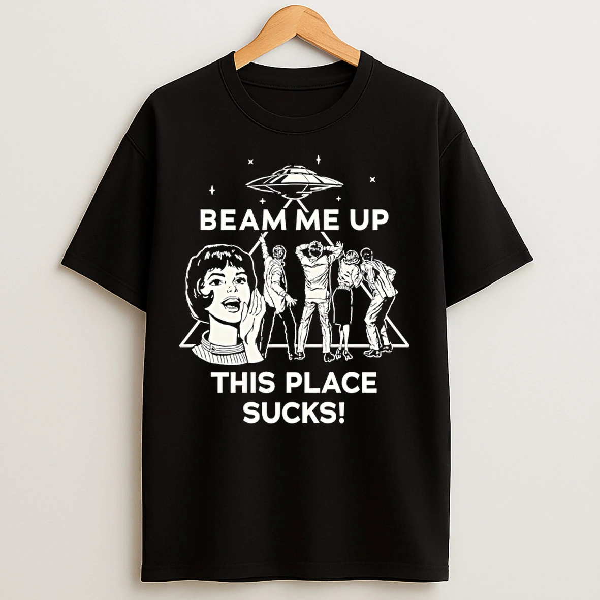 Classic Robin Buckley Wearing Beam Me Up This Place Sucks T Shirts