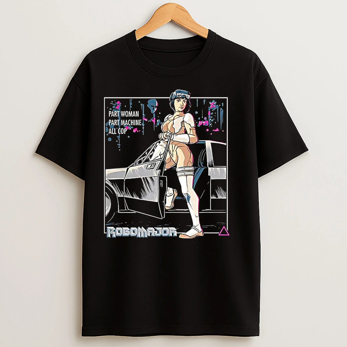Classic Robomajor Part Woman Part Machine All Cop Motoko Kusanagi Cyborg Cartoon T Shirts
