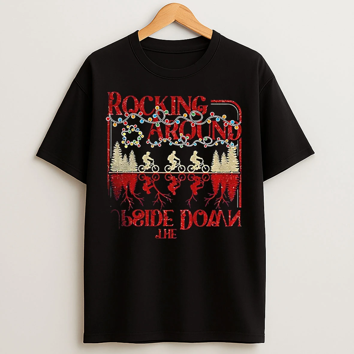 Classic Rocking Around The Upside Down Stranger Things Merry Xmas T Shirts