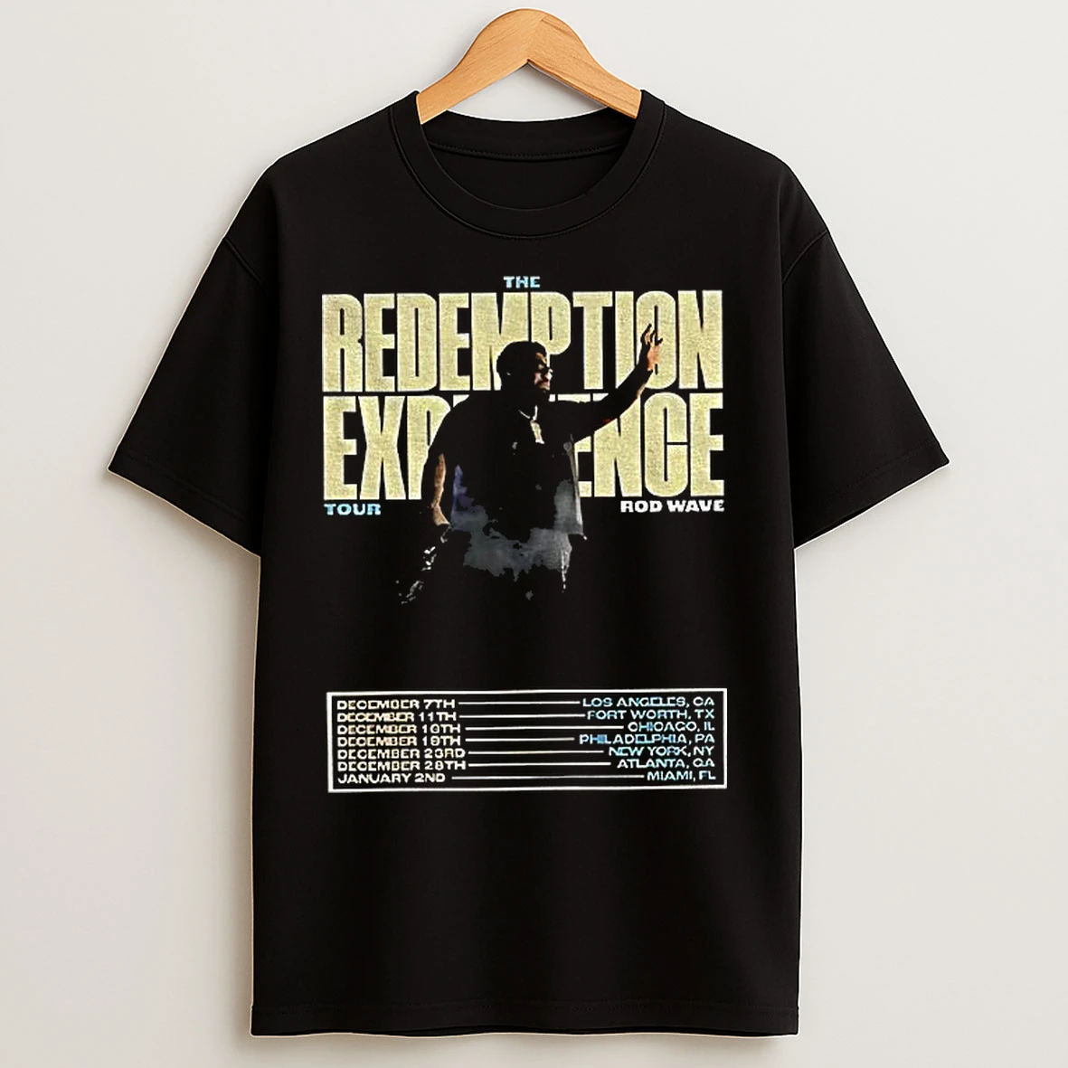 Classic Rod Wave The Redemption Experience World Tour 2025 T Shirts