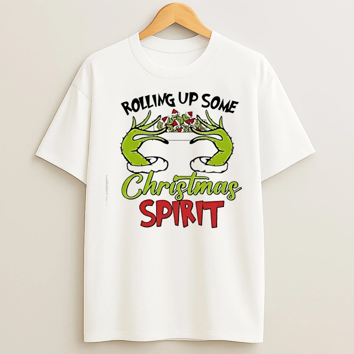 Classic Rolling Up Some Christmas Spirit Grinch Dish T Shirts