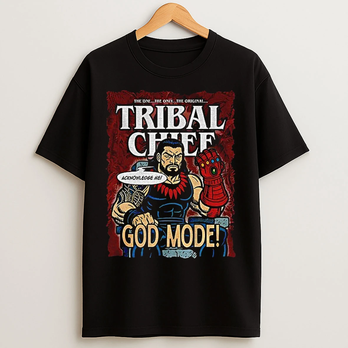 Classic Roman Reigns Comic Book Wwe Wrestling Tribal Chief God Mode T Shirts