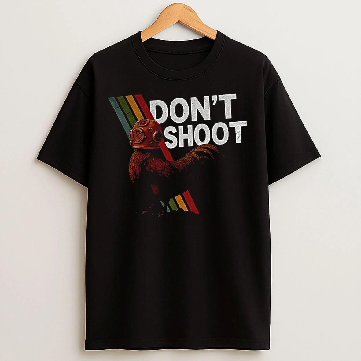 Classic Rooster Dont Shoot Full Color T Shirts