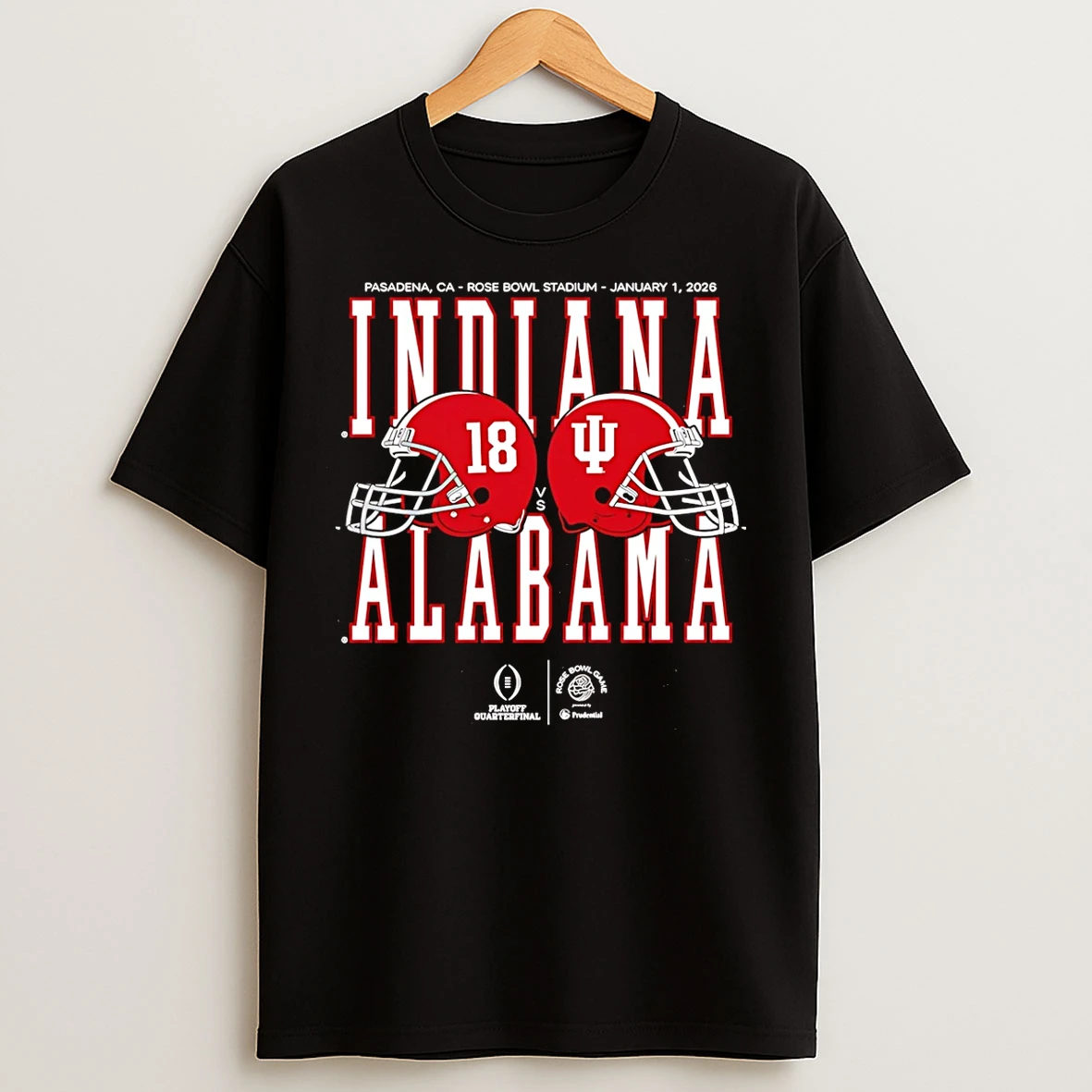 Classic Rose Bowl Game 2026 Alabama Vs Indiana Helmet Matchup T Shirts