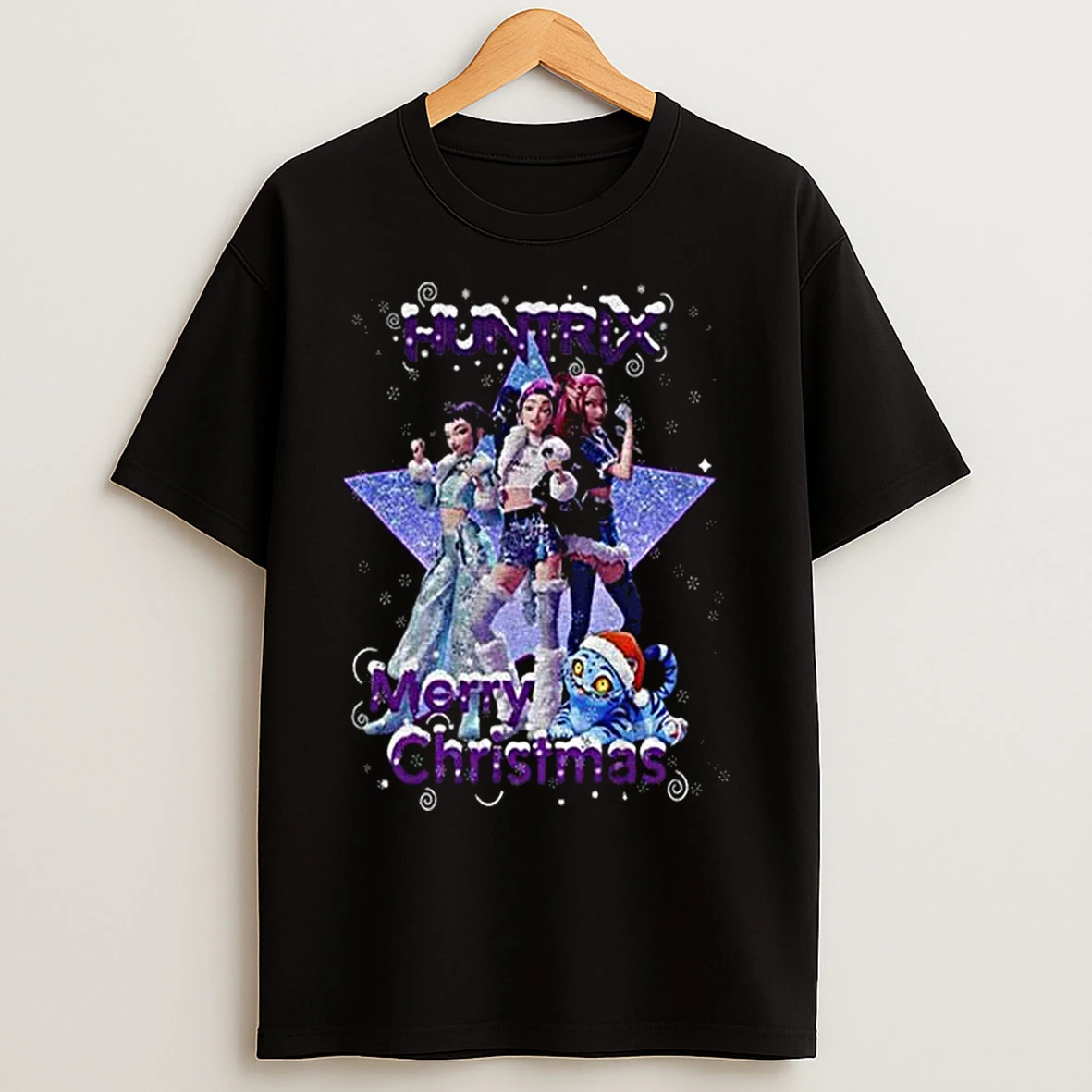 Classic Rumi Huntrix Kpop Demon Hunter Merry Christmas T Shirts
