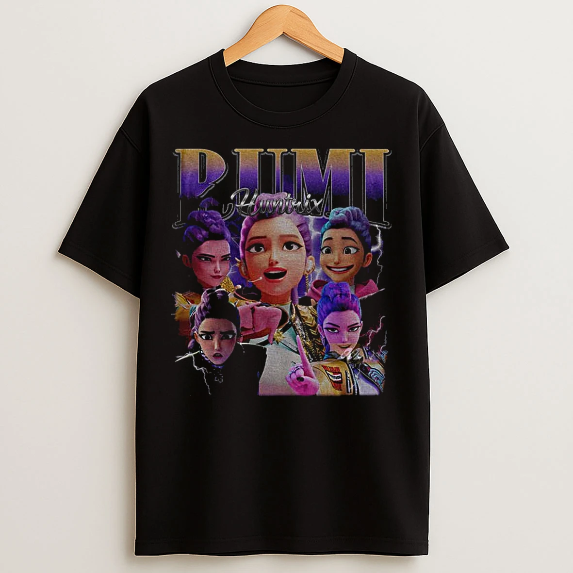 Classic Rumi Huntrix Kpop Demon Hunters 90s Bootleg T Shirts