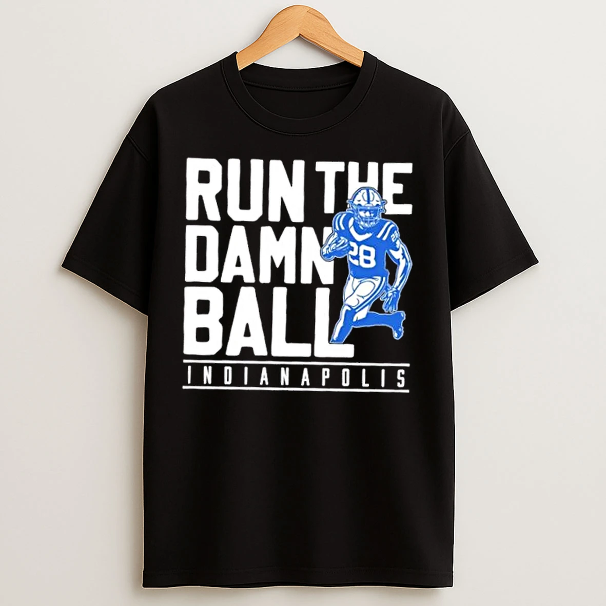 Classic Run The Damn Ball 25 Indianapolis Colts Jonathan Taylor T Shirts