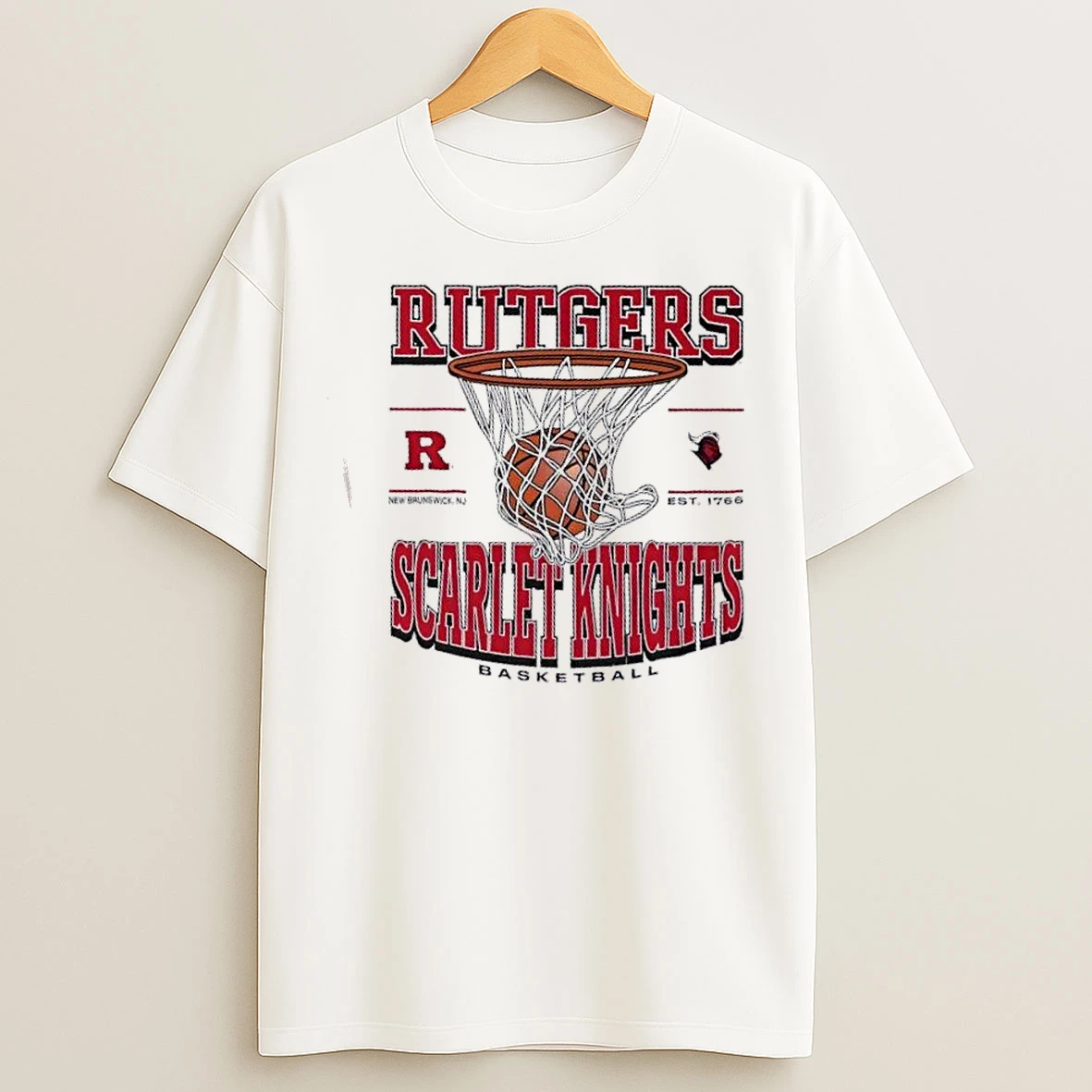 Classic Rutgers Scarlet Knights Basketball Game Time New Brunswick Nj Est 1766 T Shirts