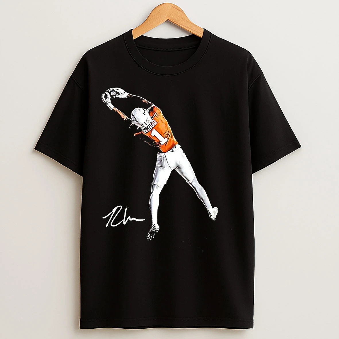 Classic Ryan Wingo Texas Longhorns Ncaa Catch The Ball Game Over Signature T Shirts