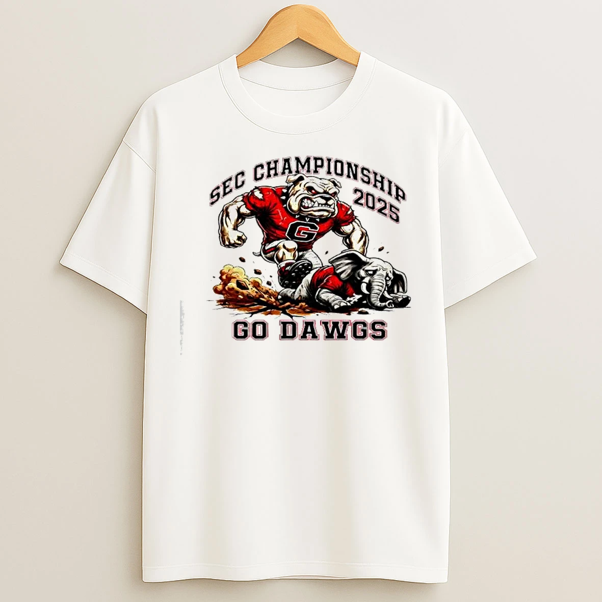 Classic Sec Championship 2025 Go Dawgs Between Mascots Georgia Bulldogs Alabama Crimson Tide T Shirts