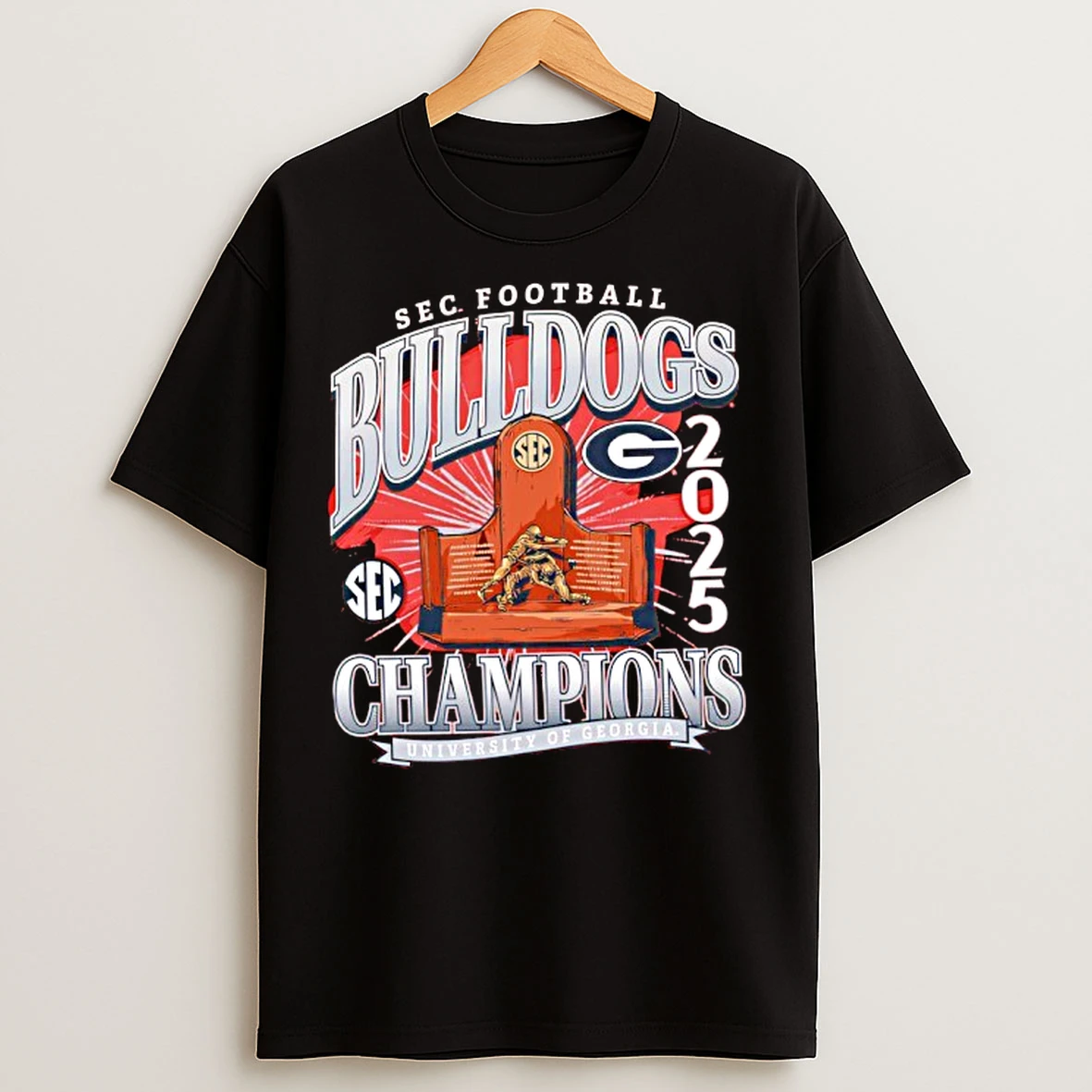 Classic Sec Football Georgia Bulldogs 2025 Conference Champions T Shirts