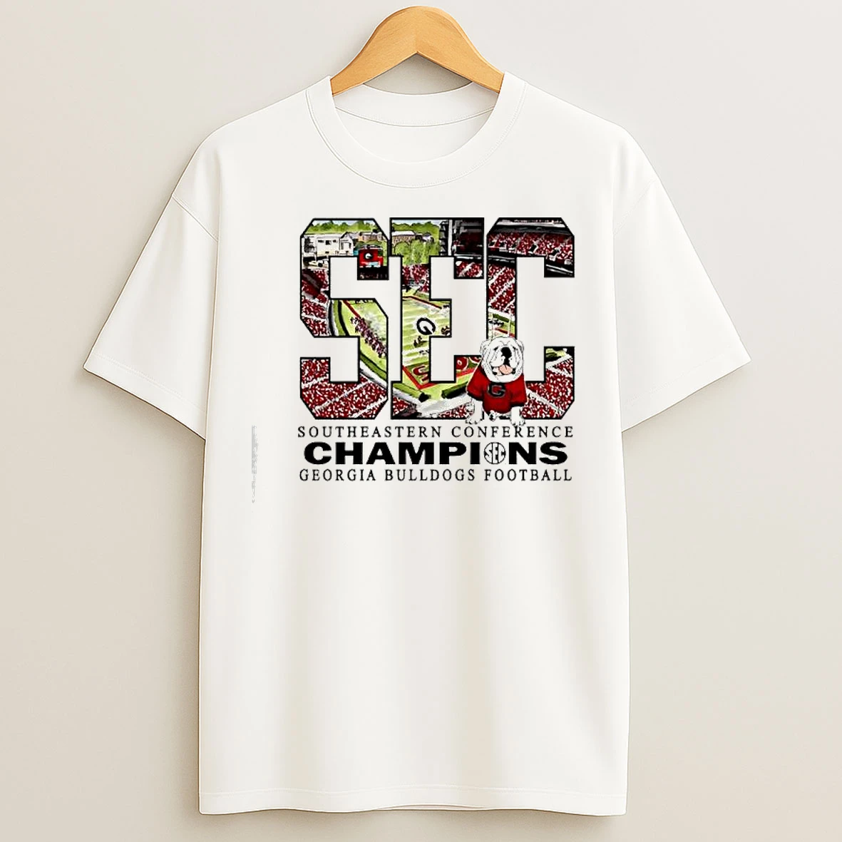Classic Sec Southeastern Conference Champions Georgia Bulldogs Football Mascot T Shirts