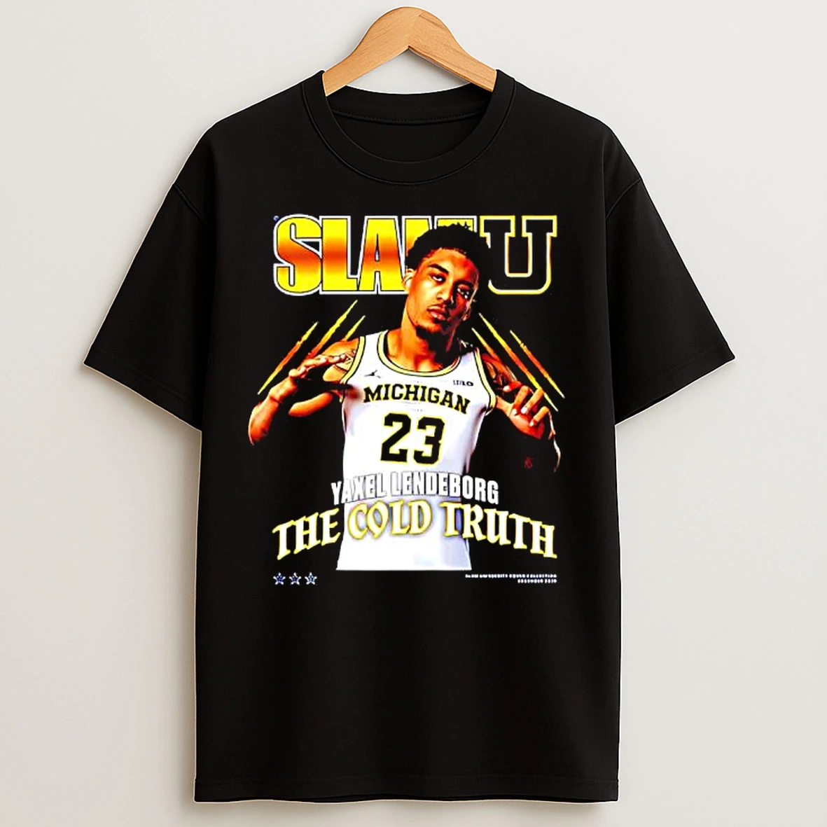 Classic Slam Yaxel Lendeborg The Cold Truth Michigan Number 23 Jersey T Shirts