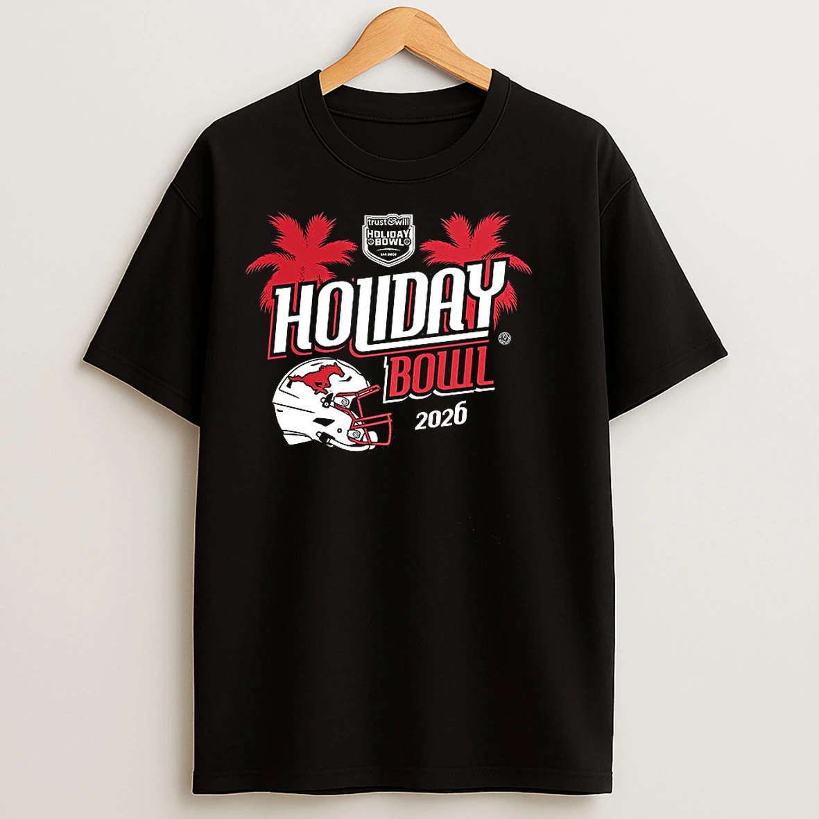 Classic Smu Mustangs 2025 Holiday Bowl Helmet T Shirts