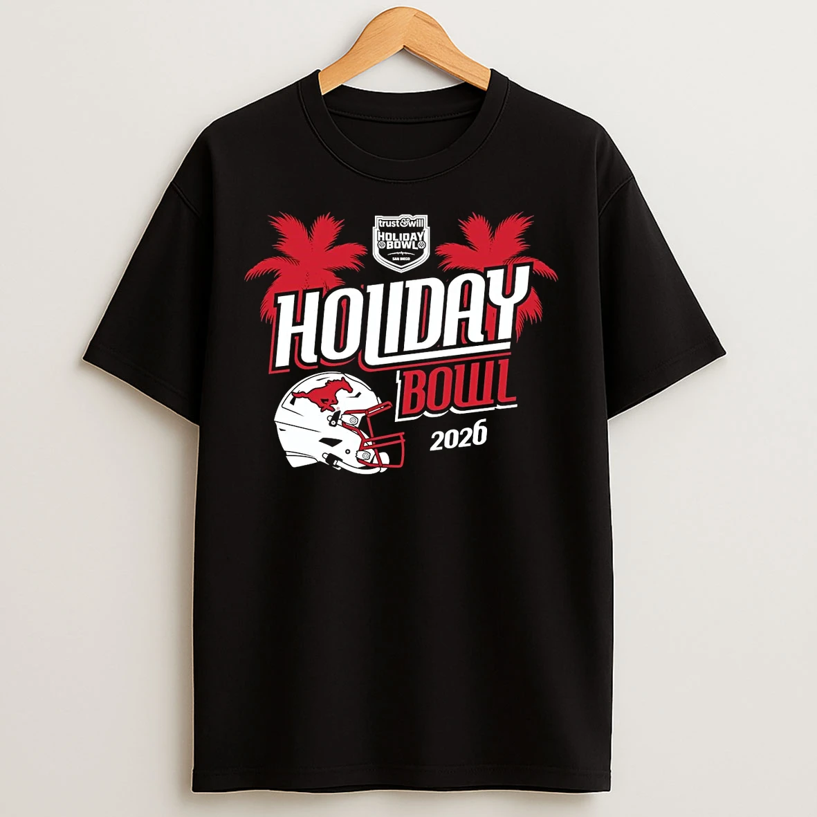 Classic Smu Mustangs 2026 Holiday Bowl Helmet T Shirts