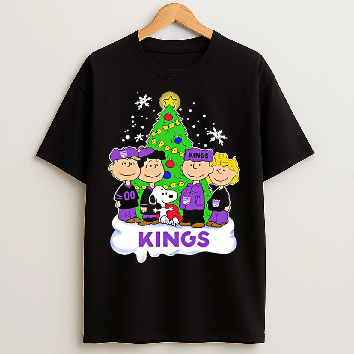 Classic Sacramento King X Snoopy The Peanuts Holiday Christmas T Shirts