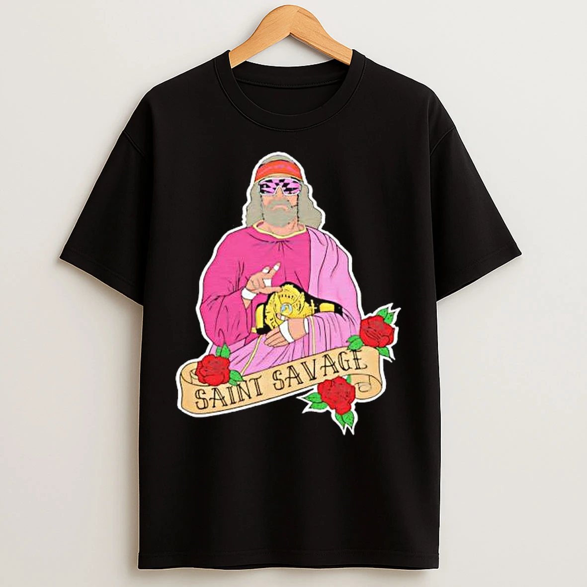 Classic Saint Savage Rose Graphic T Shirts
