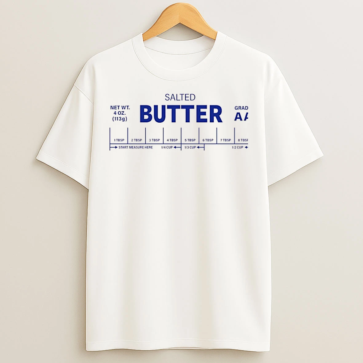 Classic Salted Butter Start Measure Here Christmas T Shirts