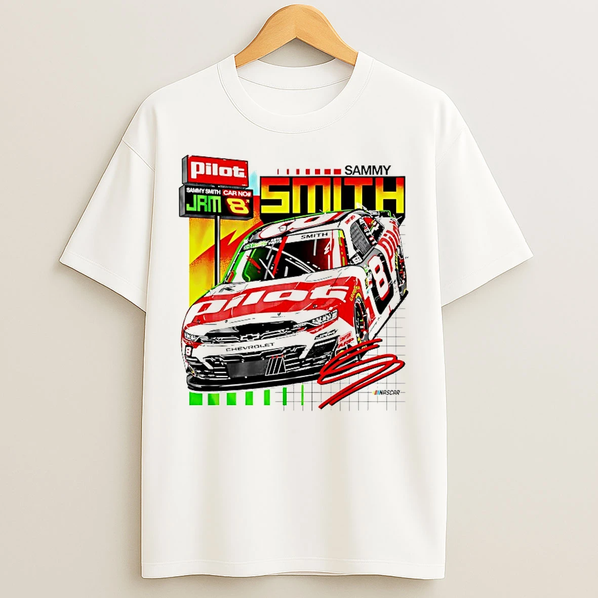 Classic Sammy Smith 8 Pilot Car Cua Jr Motorsports Team Apparel T Shirts