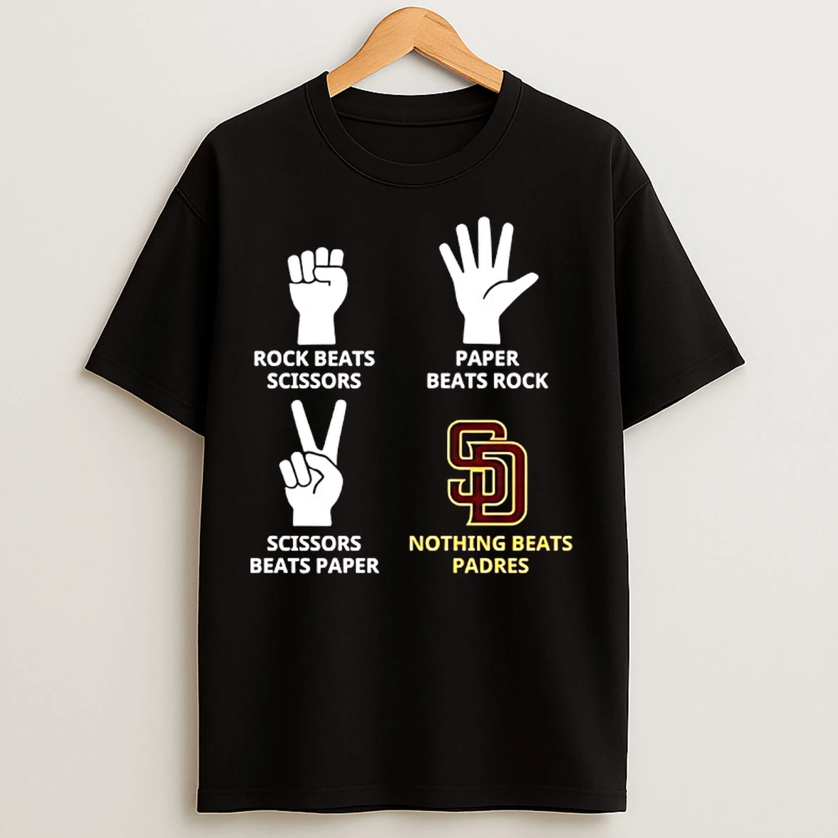 Classic San Diego Padres Nothing Beats Rock Beats Scissors Paper Beats Rock Scissors Beats Paper T Shirts