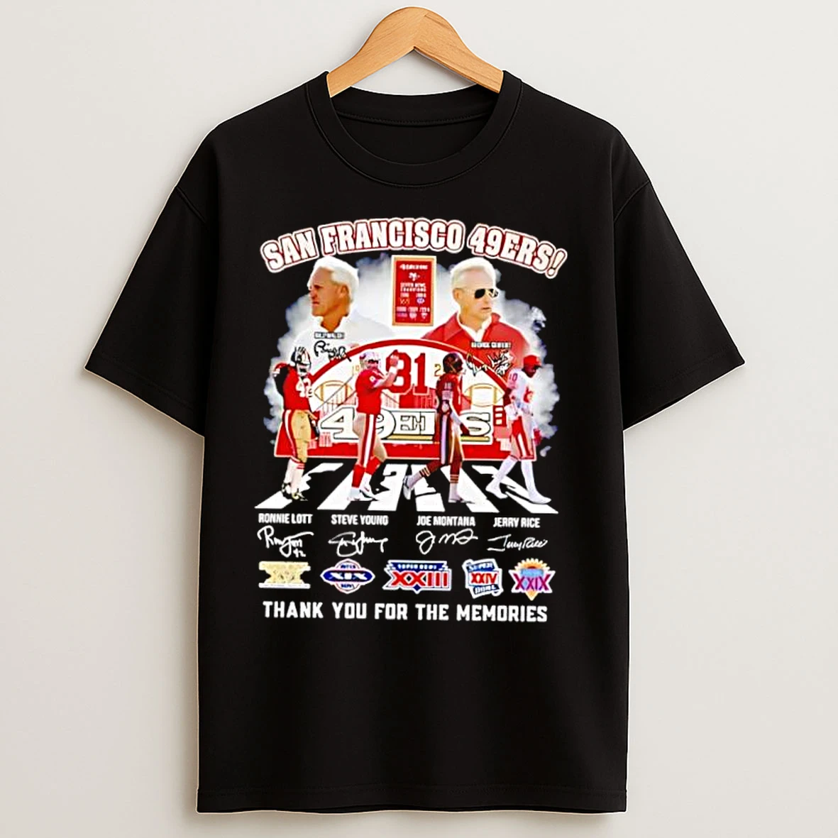 Classic San Francisco 49ers 81th Thank You For The Memories 2026 Graphic T Shirts