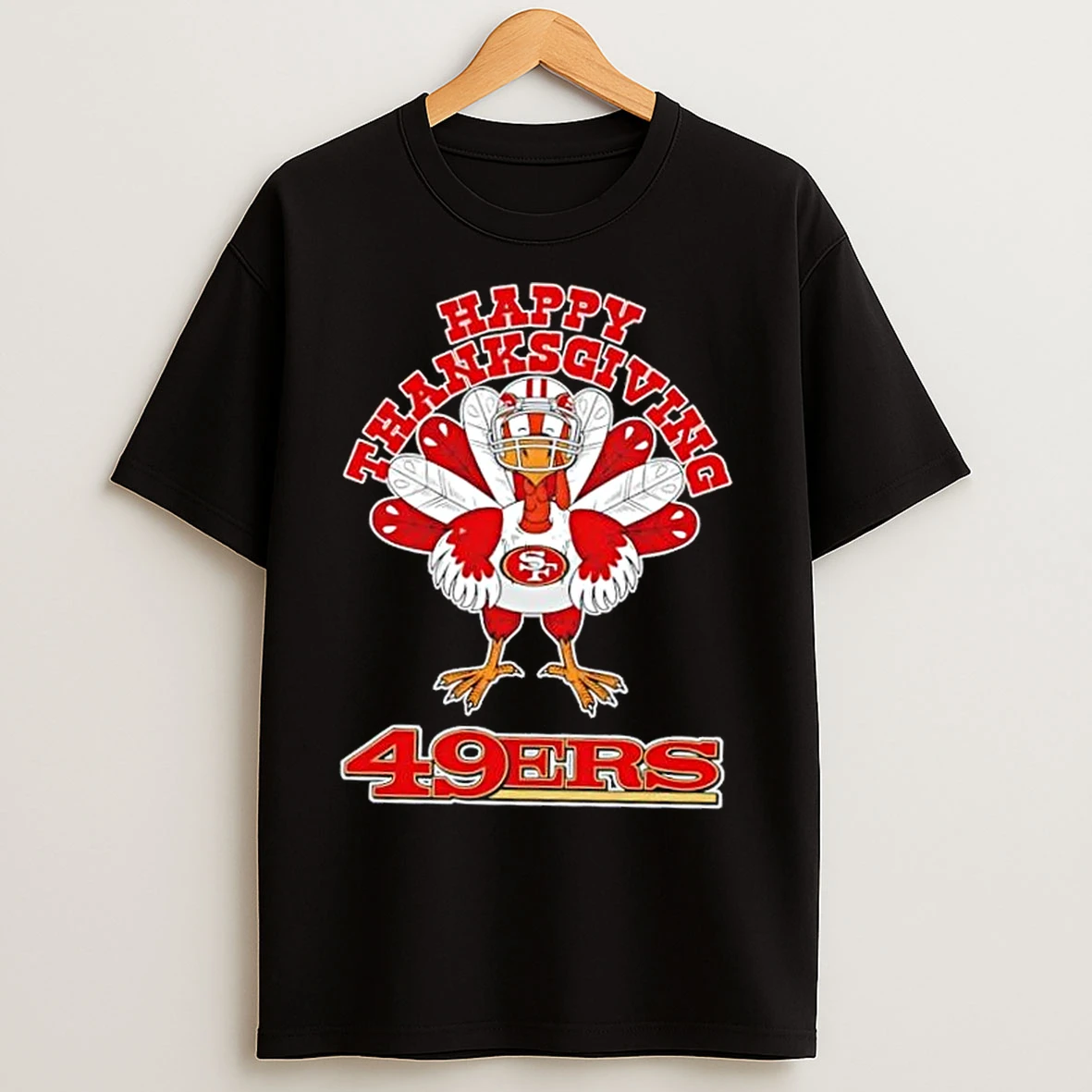 Classic San Francisco 49ers Football X Turkey Happy Thanksgiving T Shirts