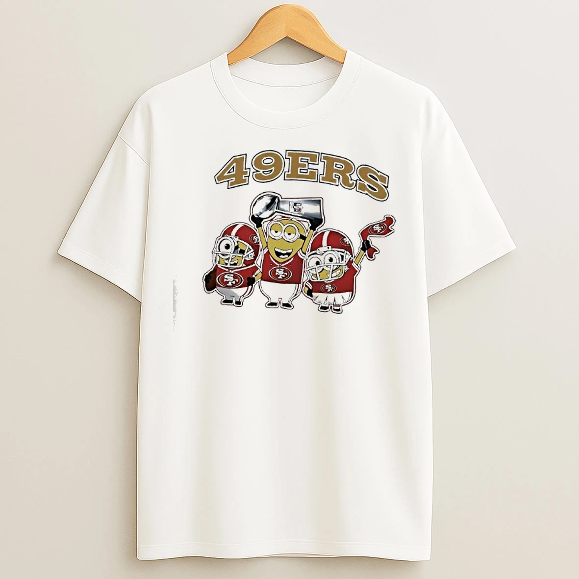 Classic San Francisco 49ers Minions Celebrate Football T Shirts