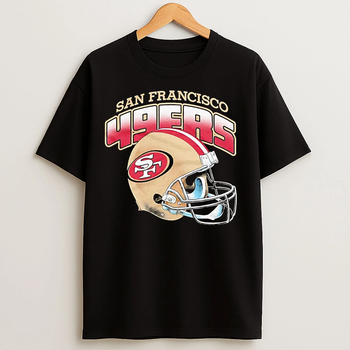 Classic San Francisco 49ers Gradient Helmet T Shirts