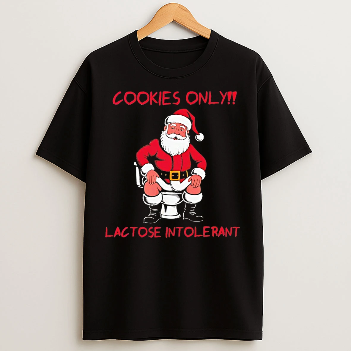 Classic Santa Claus Cookies Only Lactose Intolerant T Shirts