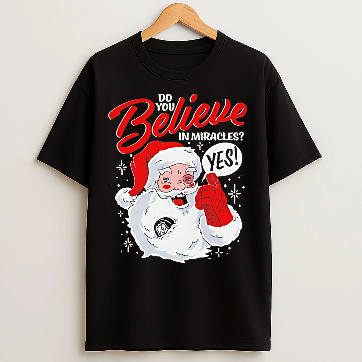 Classic Santa Claus Do You Believe In Miracles Yes Christmas T Shirts