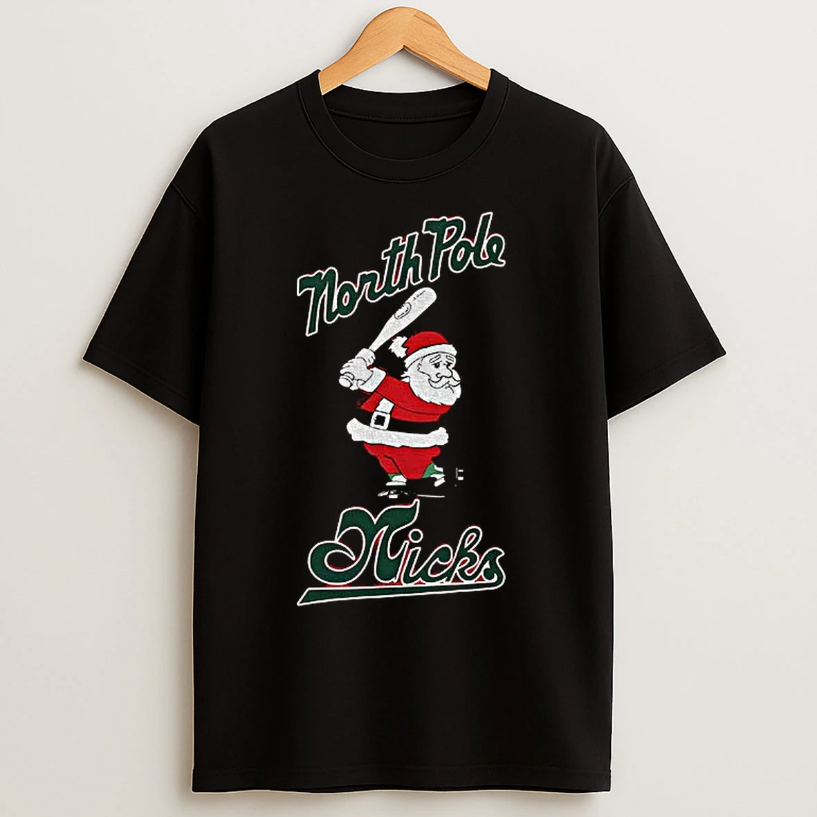 Classic Santa Claus North Pole Nicks Baseball Christmas 2025 T Shirts